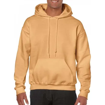 Pánská móda Odolná směsová mikina Gildan se vsazenou kapsou na břiše 50% bavlny Barva: zlatá matná, Velikost: M G18500