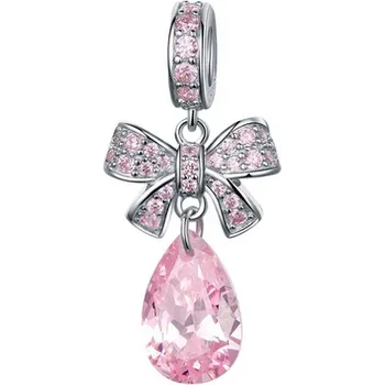 Náušnice For Silver Přívěsek PINK CRYSTAL - STŘÍBRO 925