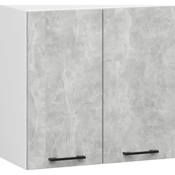 Policová skříň Kuchyňská závěsná skříňka Olivie W II 60 cm bílá/beton