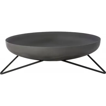 Přenosné ohniště Ø 100 cm kovové V - černěné