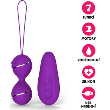 VšeNaSex.cz Bezdrátové venušiny kuličky Wireless Love Egg fialové