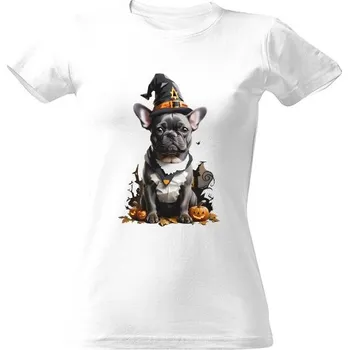 Dámské tričko Tričko s potiskem Helloweenský Francouzský buldoček dámské