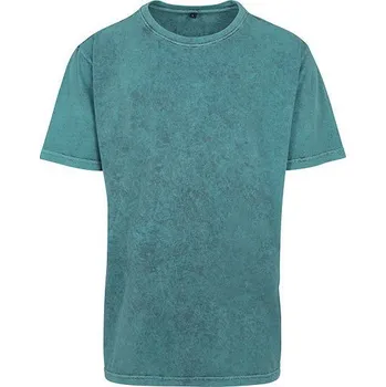 Pánské tričko Build Your Brand Pánské bavlněné batikované tričko volného střihu Barva: modrozelená, Velikost: L BY070
