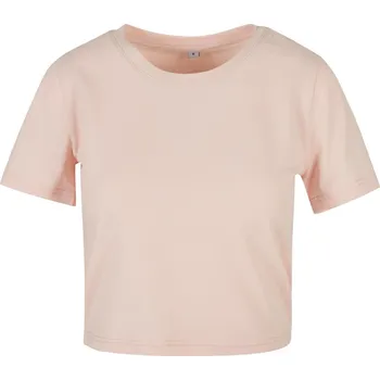 Dámské tričko Build Your Brand Dámské crop top tričko do pasu s příměsí elastanu Barva: růžová pastelová, Velikost: M BY042