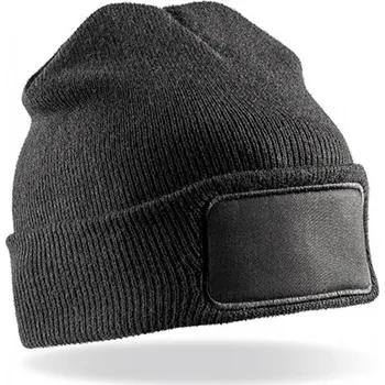 Čepice Result Winter Essentials Dvojitá čepice Thinsulate Beanie pro potisk či výšivku Barva: Černá RC034