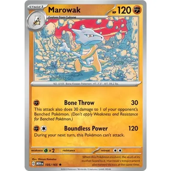 Karetní hra Marowak 105/165 - Scarlet & Violet 151 Typ karty: Holo