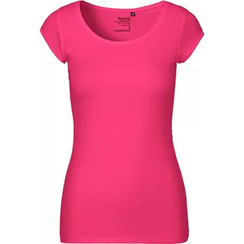 Dámské organické tričko Neutral se širokým výstřihem Barva: Růžová, Velikost: S NE81010