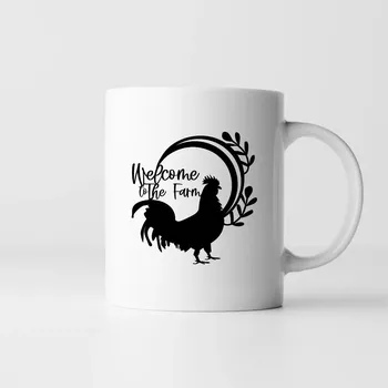 Žertovný předmět Welcome to the farm - hrnek s potiskem