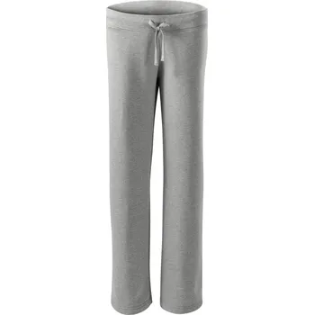 MALFINI Dámské volnočasové tepláky v rovném střihu s pružným pasem Barva: Šedý melír tmavý, Velikost: XS