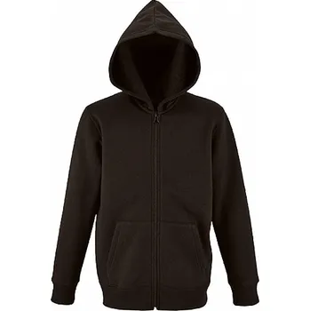 Chlapecká mikina Dětská zipová mikina Sol's Stone s kapucí a klokanními kapsami Barva: Černá, Velikost: 12 let (142/152) L02092