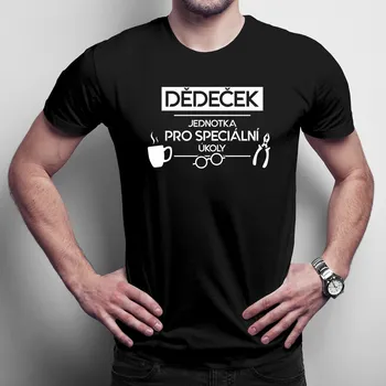 Žertovný předmět Dědeček -&nbsp;jednotka pro speciální úkoly - pánské tričko s potiskem