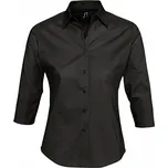 Dámská strečová košile Sol's se 3/4 rukávy Barva: Černá, Velikost: M L631