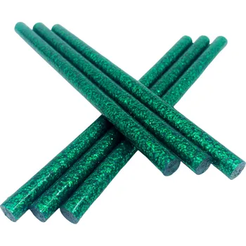 Průmyslové lepidlo BULDOK Tavné lepidlo barevné tyčinky GLITTER zelená 11,5x200mm 5kg