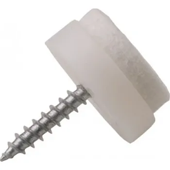 šroubovací filcový kluzák KRUH bílý pr.20mm 8ks