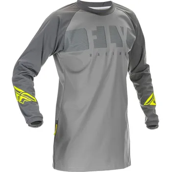 Moto dres Dres WINDPROOF 2022, FLY RACING (šedá/hi-vis) (Velikost: XL)