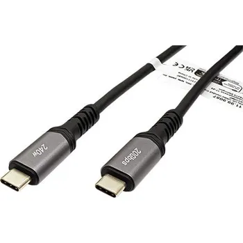 Datový kabel Value USB4 20Gbps kabel USB C(M) - USB C(M), PD 240W, 2m, černý - 11.99.9087