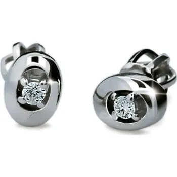 Náušnice Dámské náušnice bílé zlato 585 zirkon DZ1676