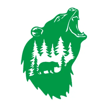 Samolepící dekorace SAMOLEPKA Medvěd 013 pravá s krajinou (12 - zelená) NA AUTO, NÁLEPKA, FÓLIE, POLEP, TUNING, VLASTNÍ TEXT, TISK, AUTOSAMOLEPKY.cz, POLEPY, OBRÁZEK, LOGO, SAMOLEPKY