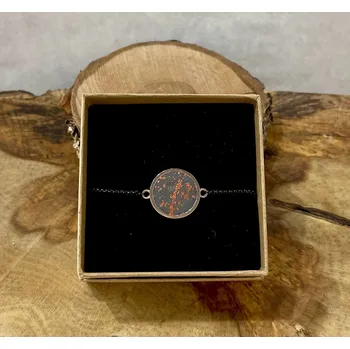 Náramek Náramek celoocelový černý beton rosegold - Betonbeads 0000733