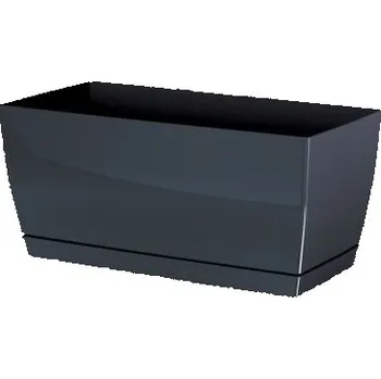 Zahrada Prosperplast Truhlík COUBI CASE P s miskou grafit 29cm x 14,2cm x 13,6cm