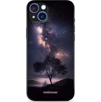 Pouzdro na mobilní telefon Lesklý kryt Mobiwear Glossy - Apple iPhone 15 Plus - G005G Strom s galaxií (Prémiové lesklé pouzdro, obal, kryt Mobiwear Glossy na mobil Apple iPhone 15 Plus - G005G Strom s galaxií, materiál Plast + TPU silikon - krytí po všech stranách, neošoupatelný)