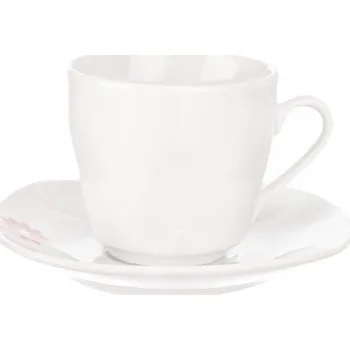 ORION Porcelánový hrnek s podšálkem Bílý 0,1 l