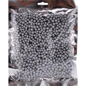 Vánoční dekorace Polystyrenové kuličky GLITTER stříbrné, 8mm, 40g