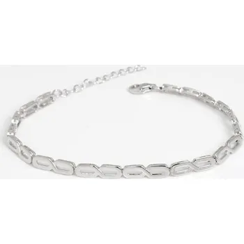 Náramek Stříbrný článkový náramek 17-20 cm STNA0658F + dárek zdarma