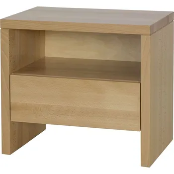 Noční stolek Bukový noční stolek NS12BK masivní dřevo - 50/45/35cm (š/v/h)