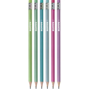 Grafitová tužka Trojhranné tužky Kores GRAFITOS Metallic - HB - 6 ks - 92810