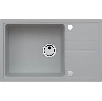 Granitový dřez Alveus Intermezzo 130 BETON Set - různé typy baterií Dřez / Set: Dřez, Baterie: Bez baterie, Typ montáže: Horní montáž - l