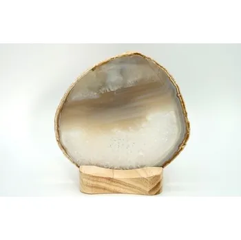 Svícen Achát plátek svícen 11,4 cm