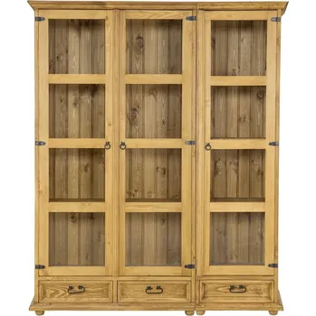 Knihovna NZL-VI709/II Vitrína / knihovna masiv Rustikal - 160/195/43 (š/v/h)