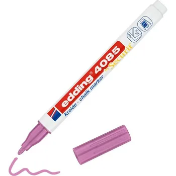 Křídový na sklo a tabule EDDING 4085, metalický růžový