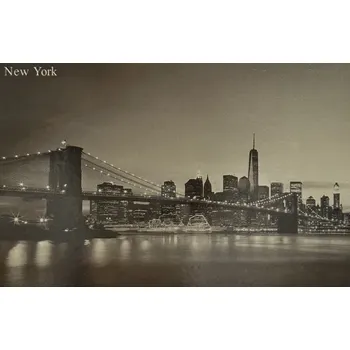 Pohlednice Manhattan Bridge - černobílá