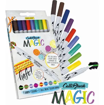 Online Calli.Brush Magic kaligrafické fixy 9 ks