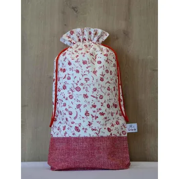 chlebník Pytlík půlený červené kvítí velký