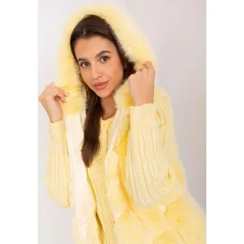 Dámská vesta Dámská vesta s kapucí ETURI světle žlutá