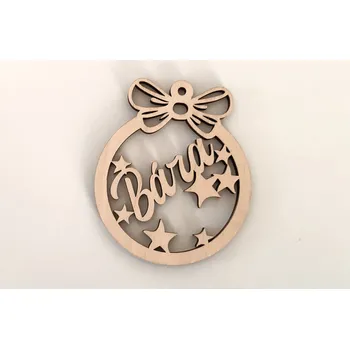 Vánoční dekorace MAJADESIGN Vánoční ozdoba - vyřezávaná se JMÉNEM - hvězdičky 12 cm