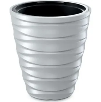 PROSPERPLAST Květináč - FREZE, nízký Průměr: 38,3 cm, Barva: bílá