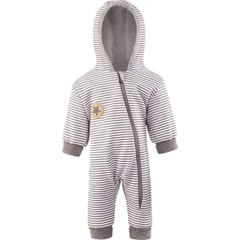 Kojenecký overall Little Angel overal podšitý lem Outlast® - pruh bílošedý Velikost: 74