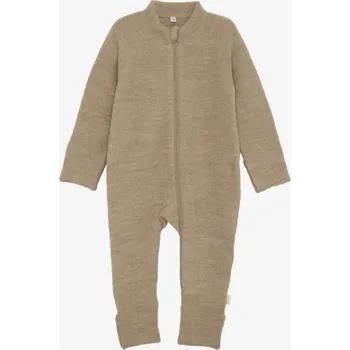 Kojenecké oblečení Merino overal na zip hnědý Woodsmoke CeLaVi Velikost: 86/92