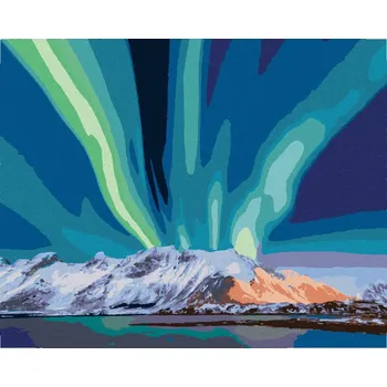 Hračka Diamondi Diamantové malování - HORA A POLÁRNÍ ZÁŘE Rozměr: 40x50 cm, Rámování: bez rámu a bez vypnutí plátna