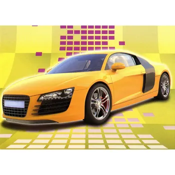 Pohlednice žluté auto