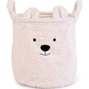 Úložný box Childhome Koš na hračky Teddy Off White 30 × 30 × 30 cm
