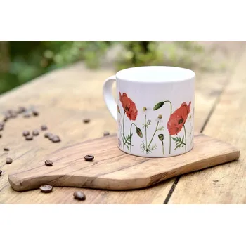 Cappuccino kávový hrnek vlčí mák - Divokrásno 0000783