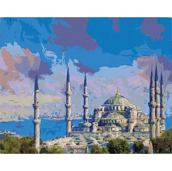 Hračka Diamondi Diamantové malování - MEŠITA SULTÁNA AHMEDA Rozměr: 40x50 cm, Rámování: bez rámu a bez vypnutí plátna