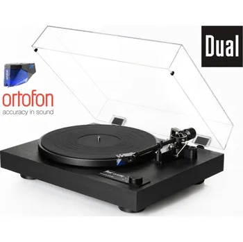 Gramofon Dual CS 618Q + Ortofon 2M BLUE Structural black (Audiofilský gramofonový přístroj pro náročné posluchače s vestavěným vypínatelným PHONO předzesilovačem a MM přenoskou Ortofon)