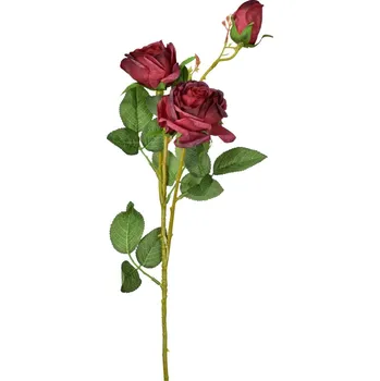 umělá květina Růže bordó 70 cm (137762 001 K04132 růže bordó)