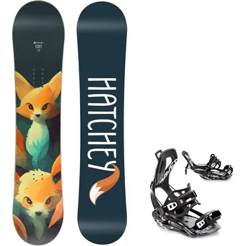 Snowboard Dětský snowboard komplet Hatchey Foxy junior mini + vázání Fastec FT360 black Velikost: 90 cm, Velikost vázání: M